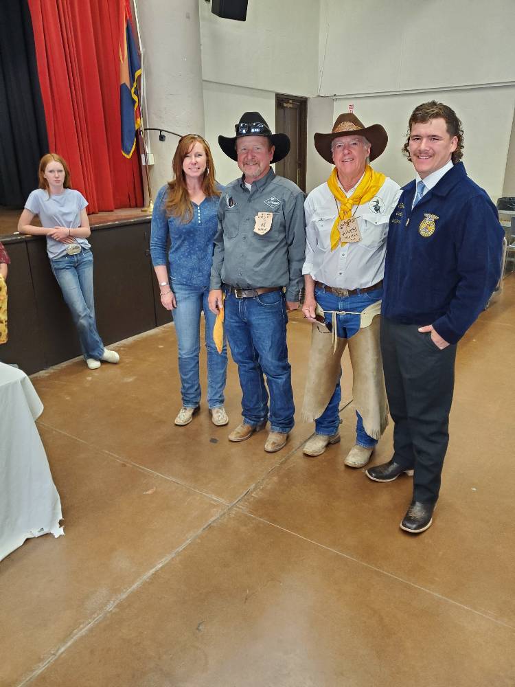 Coy Bowser with Ike at the Desert Caballeros Foundation Pancake Breakfast